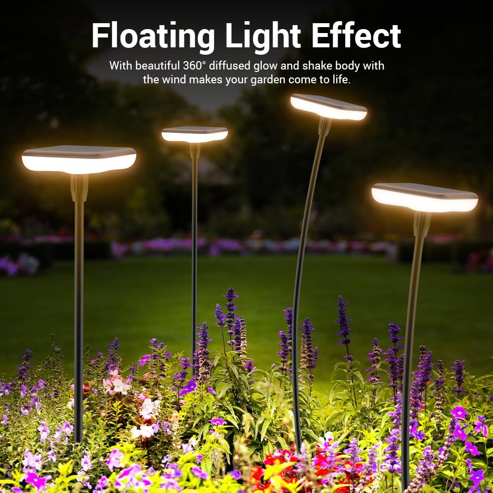 4‑Pack Tall Solar Pathway Lights