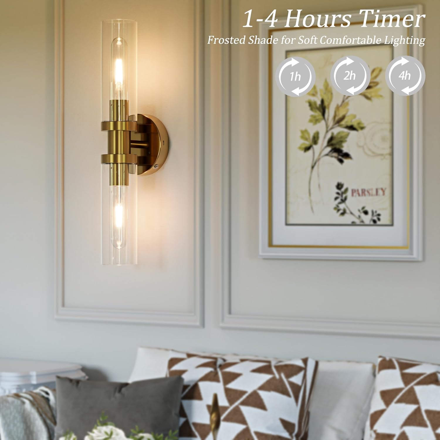 Gold Battery‑Operated Wall Sconces
