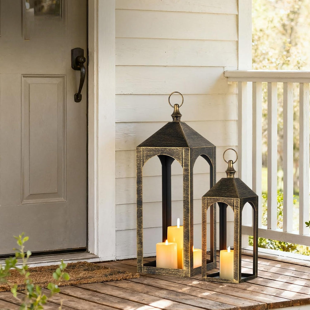 2‑Pack Large Outdoor Floor Lanterns