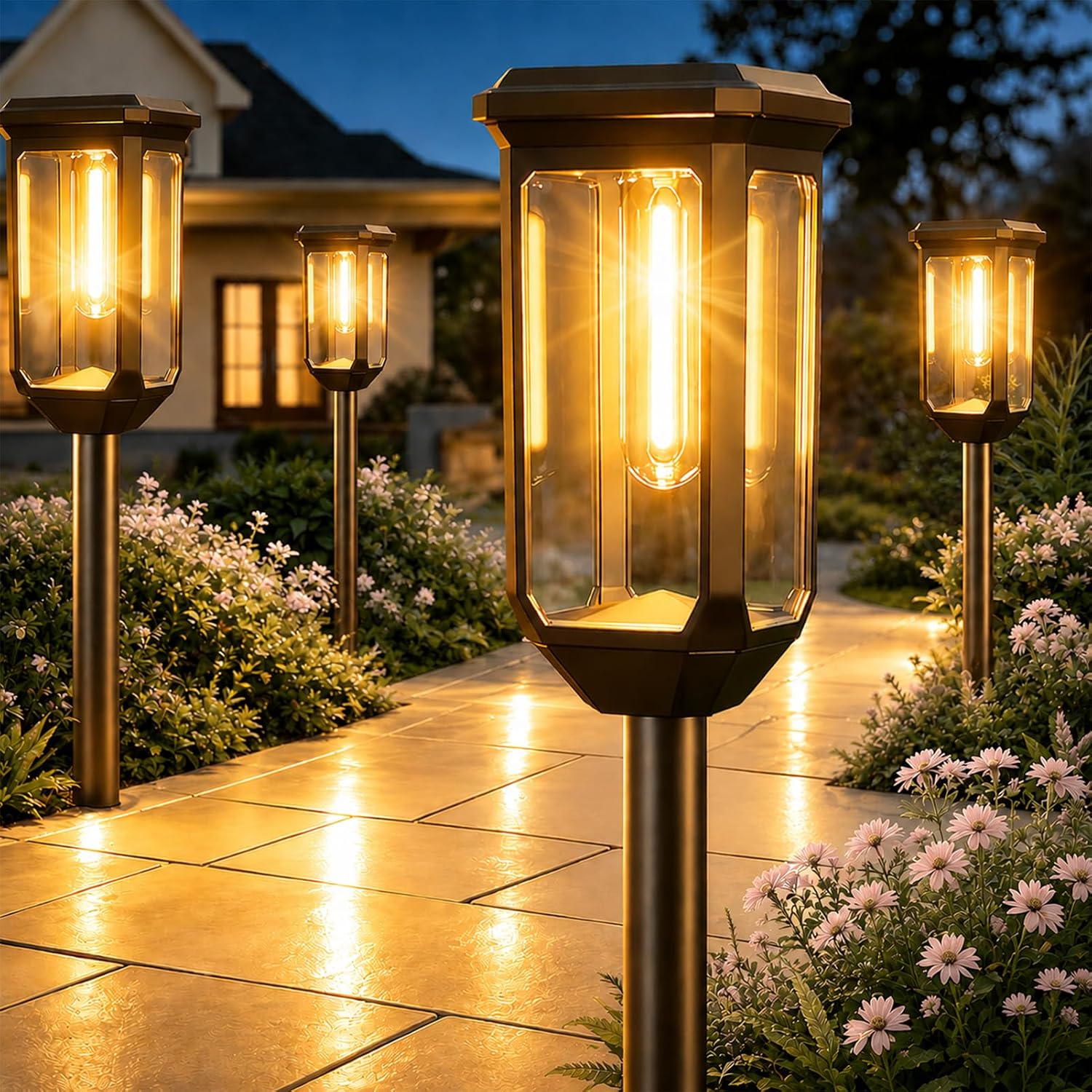 8‑Pack Solar Garden Pathway Lights
