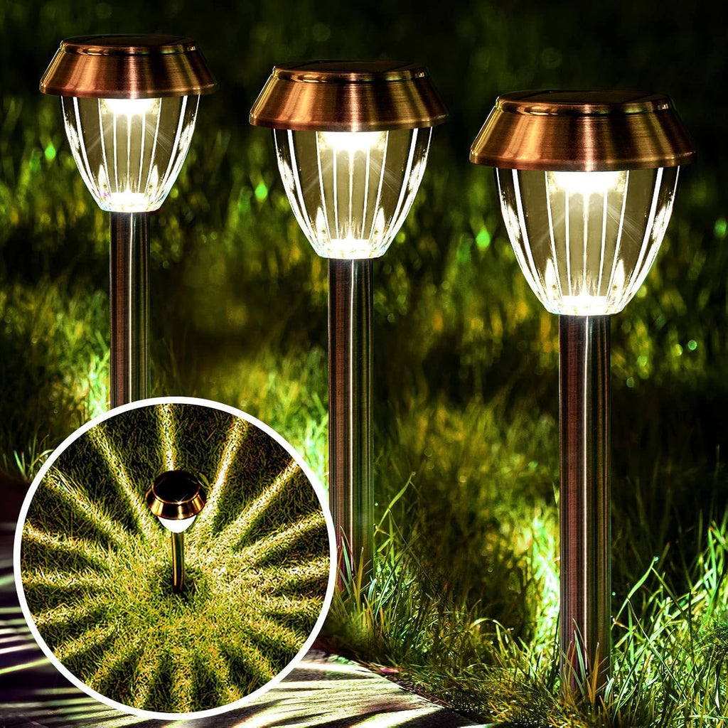 6‑Pack Adjustable Solar Pathway Lights