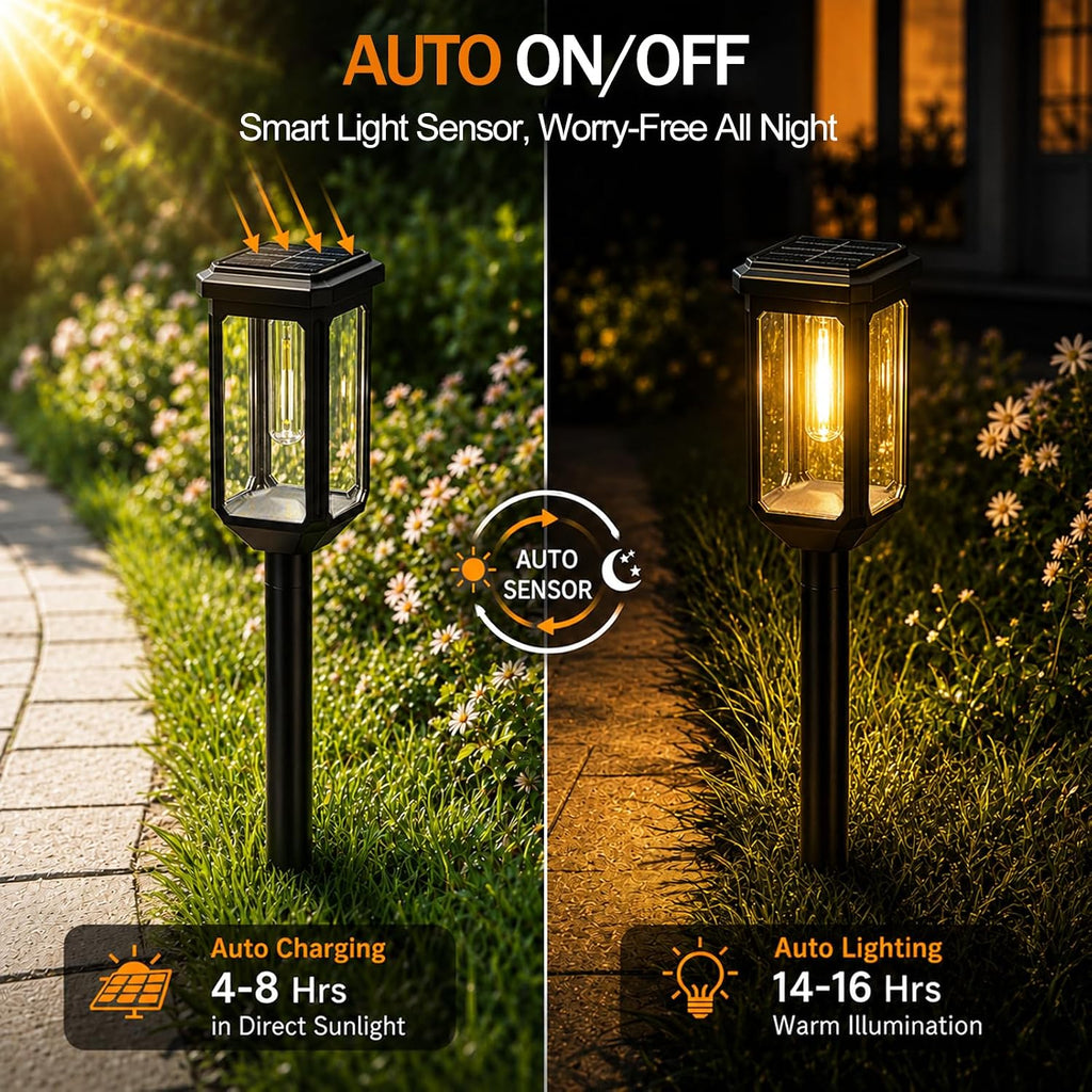 8‑Pack Solar Garden Pathway Lights