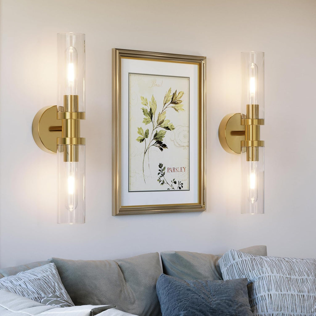 Gold Battery‑Operated Wall Sconces