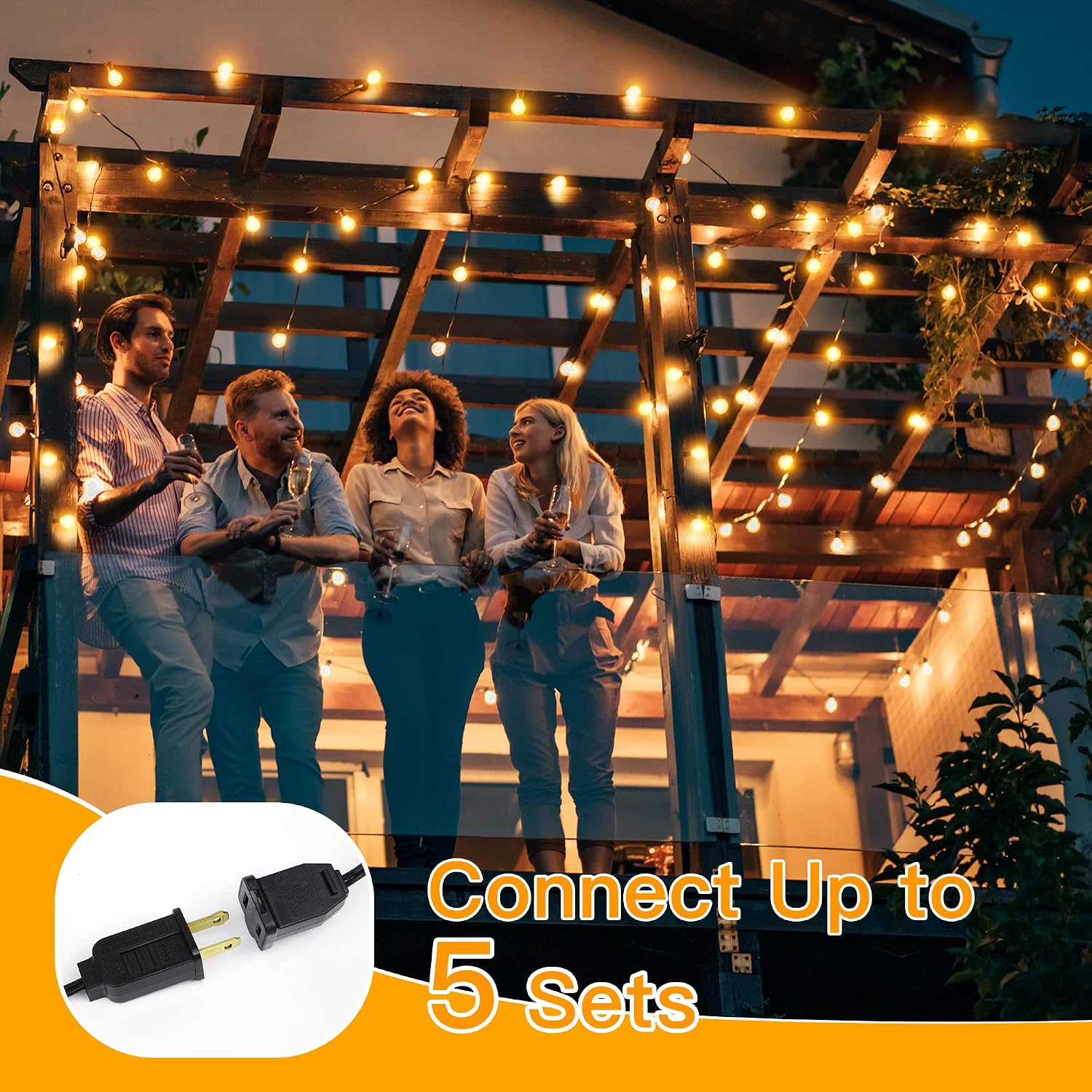 150FT Waterproof Outdoor String Lights
