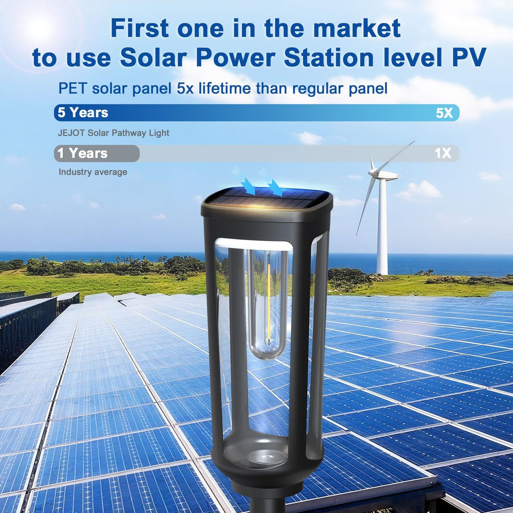 8‑Pack Waterproof Solar Pathway Lights