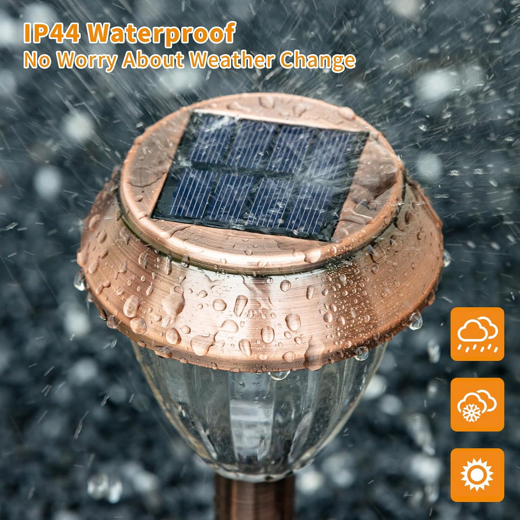6‑Pack Adjustable Solar Pathway Lights