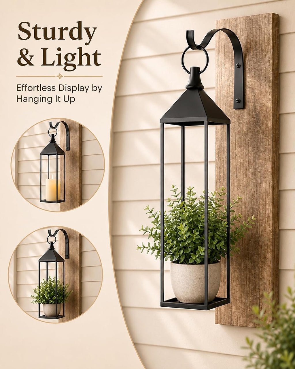 Large Indoor‑Outdoor Decorative Lanterns Set