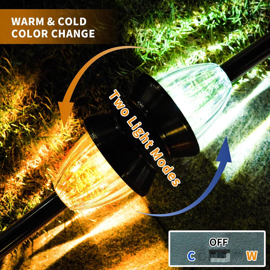 6‑Pack Adjustable Solar Pathway Lights