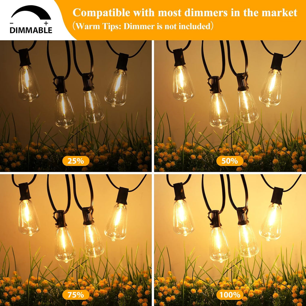100FT Waterproof Outdoor String Lights