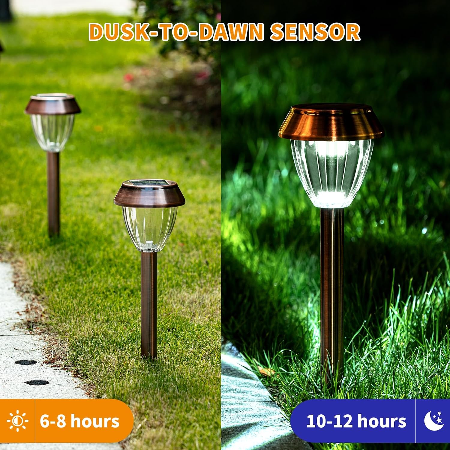 6‑Pack Adjustable Solar Pathway Lights