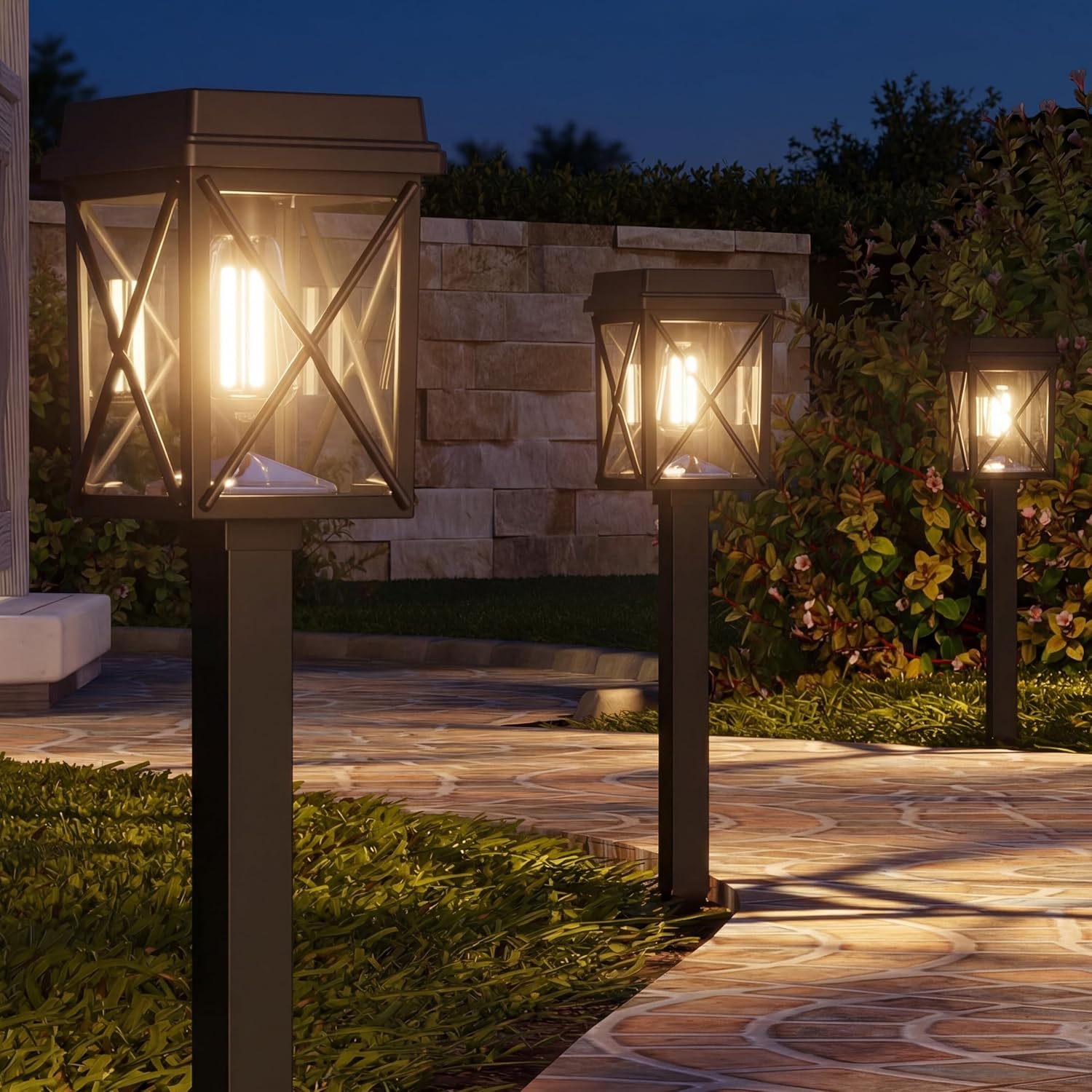 8‑Pack Bright Solar Pathway Lights