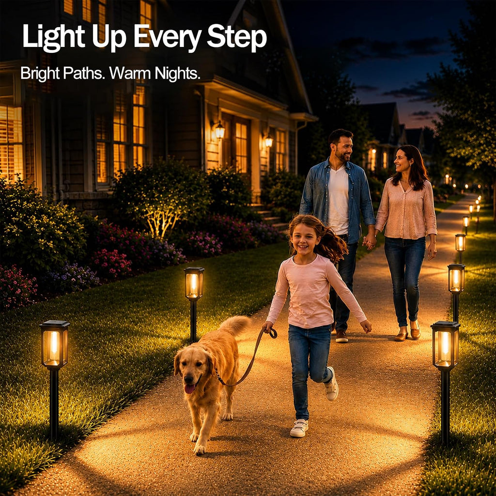 8‑Pack Solar Garden Pathway Lights