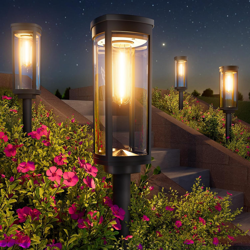 8‑Pack Waterproof Solar Pathway Lights