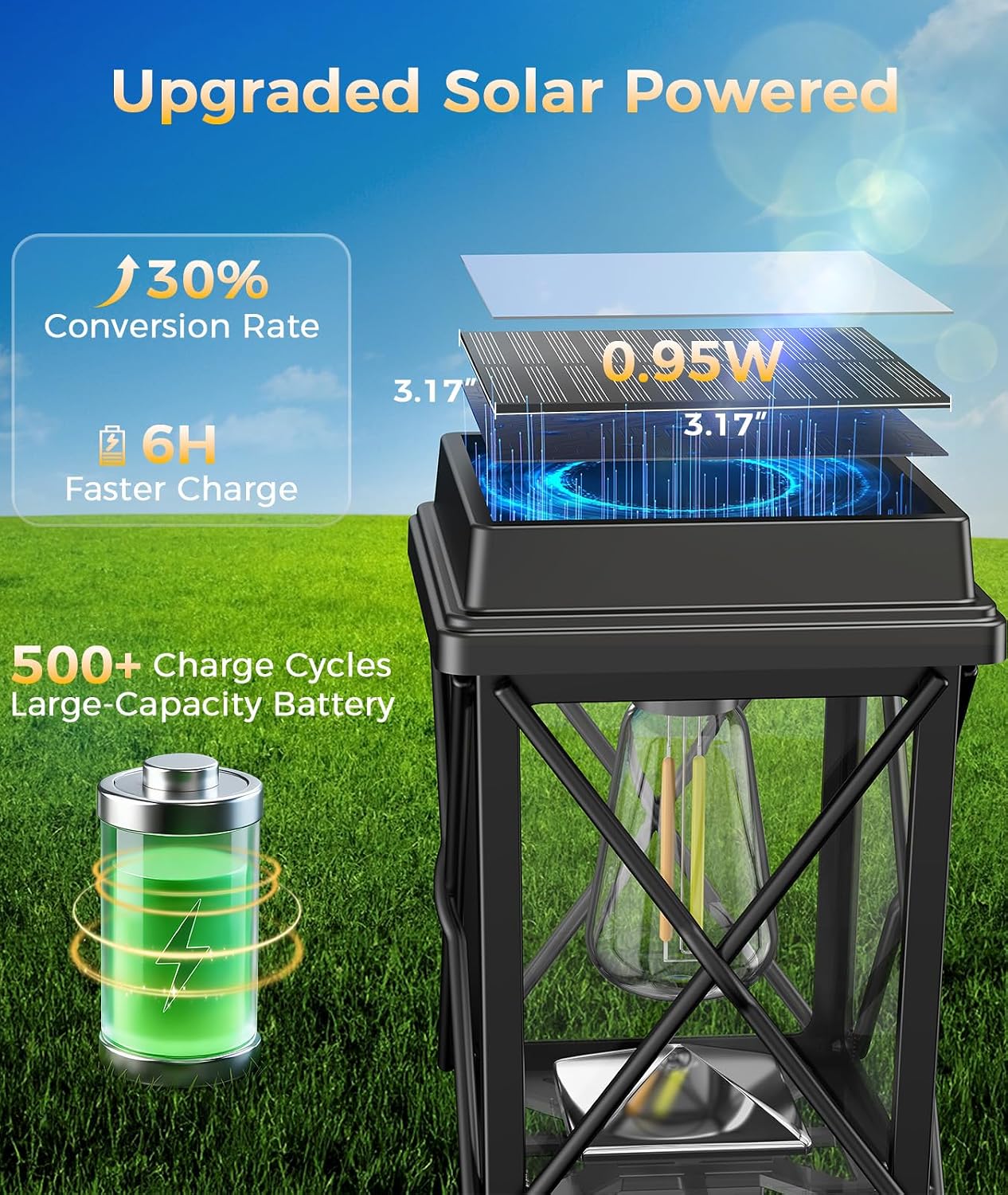 8‑Pack Bright Solar Pathway Lights