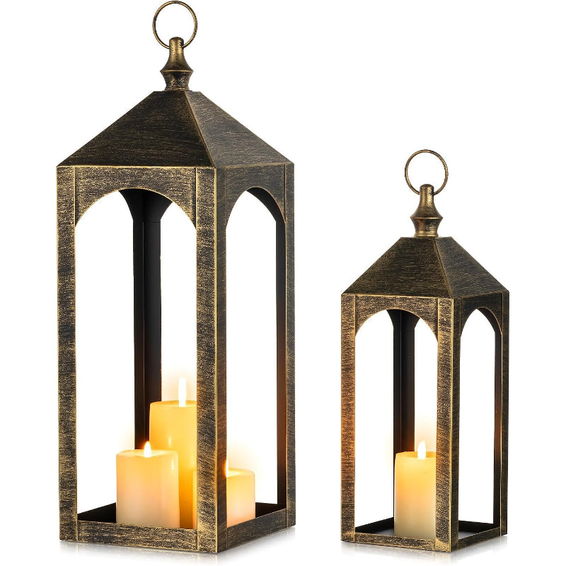 2‑Pack Large Outdoor Floor Lanterns