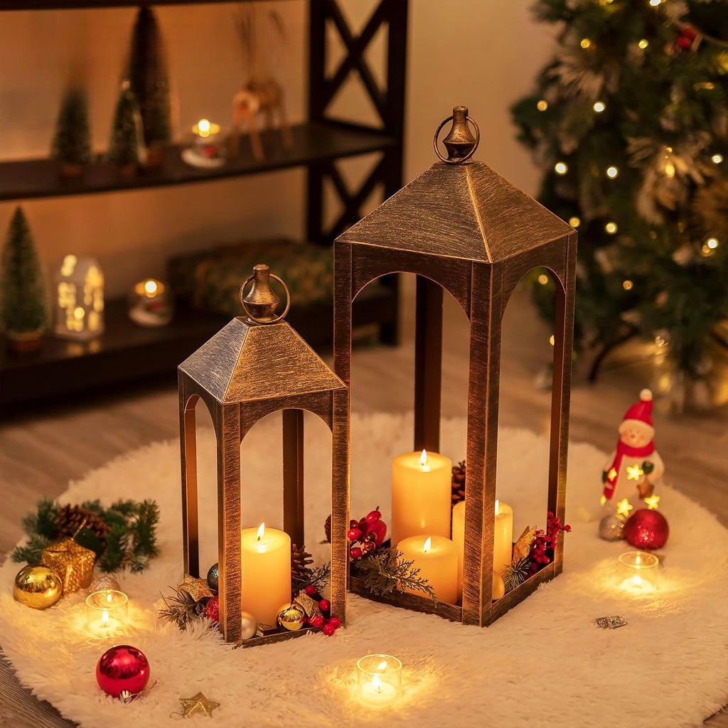 2‑Pack Large Outdoor Floor Lanterns
