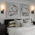 2‑Pack Black‑Gold Rechargeable Wall Sconces